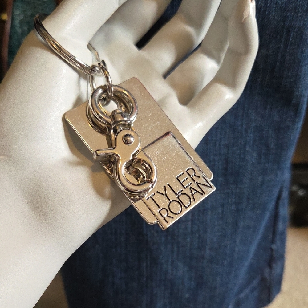 Tyler Rodan Vintage Silver Keychain w Lobster Claw Clasp